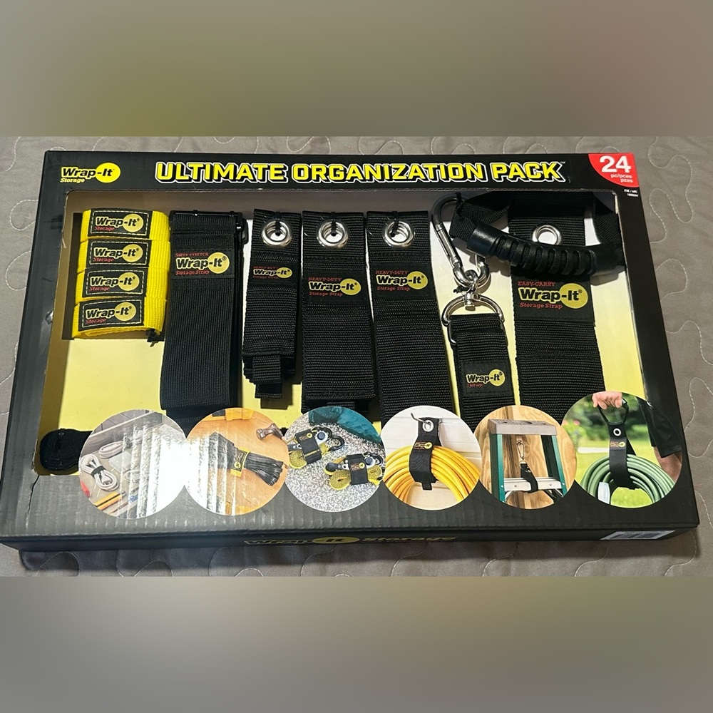 Wrap-it Storage Heavy Duty Storage Organization Straps Pack New